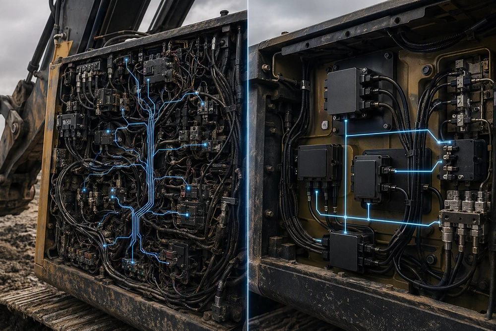 Before/after style harness simplification visual