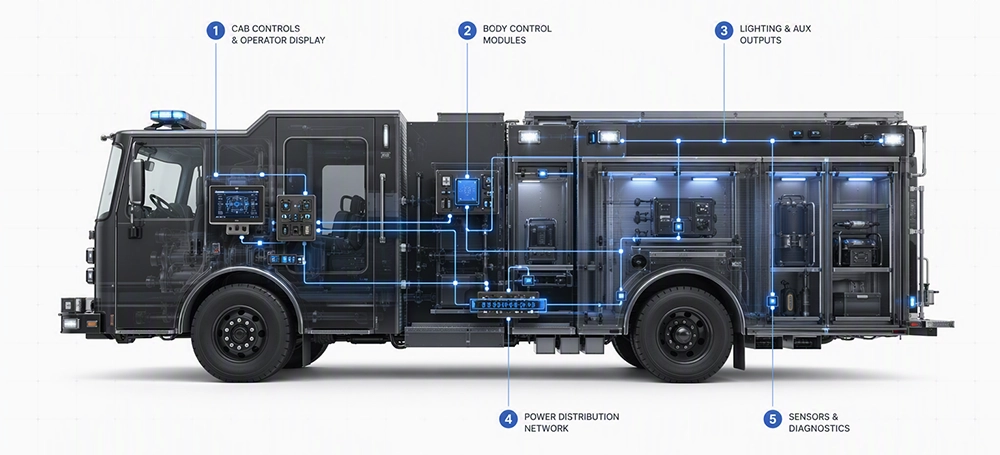rescue truck with CAN system