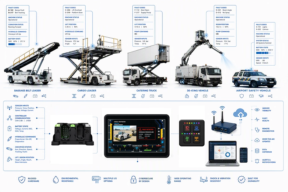 Airport equipment controls
