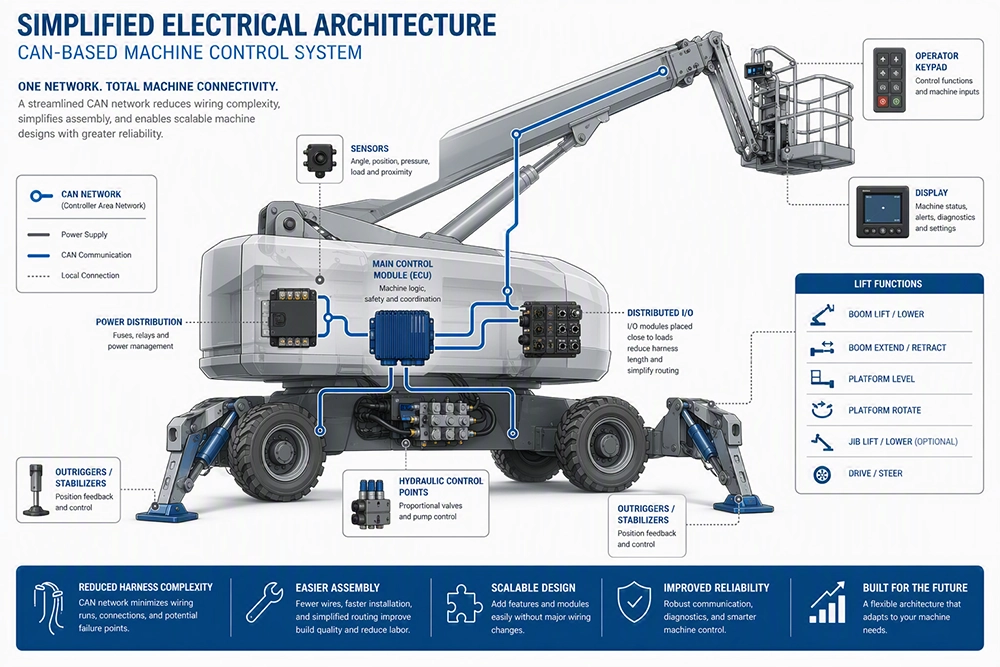 Illustration of architecture of a lifting machine